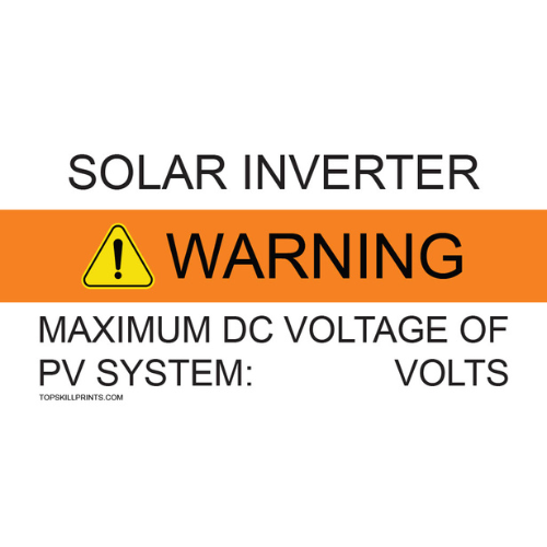 SOLAR INVERTER WARNING