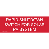 RAPID SHUTDOWN SWITCH FOR SOLAR PV SYSTEM