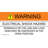 WARNING: ELECTRICAL SHOCK HAZARD