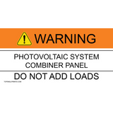 WARNING: PHOTOVOLTAIC SYSTEM COMBINER PANEL