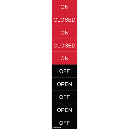 ON CLOSED OFF OPEN