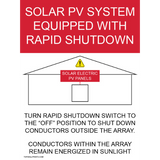 SOLAR PV SYSTEM EQUIPPED WITH RAPID SHUTDOWN RED