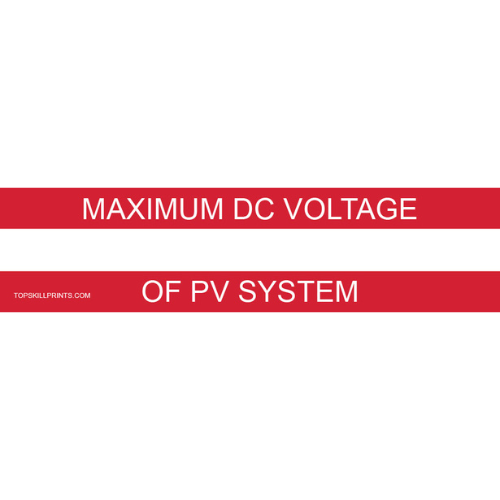 MAXIMUM DC VOLTAGE OF PV SYSTEM