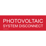 PHOTOVOLTAIC SYSTEM DISCONNECT