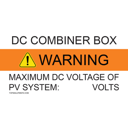 DC COMBINER BOX WARNING